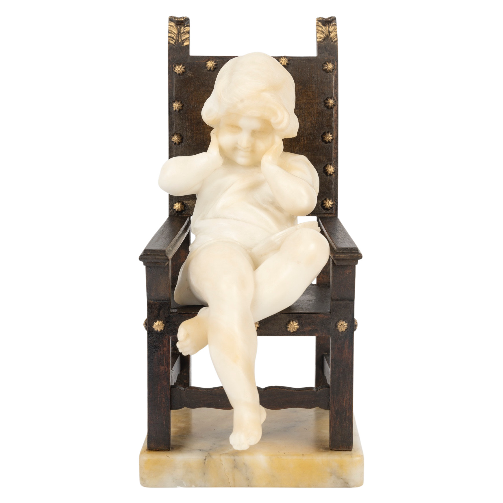 Sculpture en marbre et bronze, époque et style art nouveau — 14