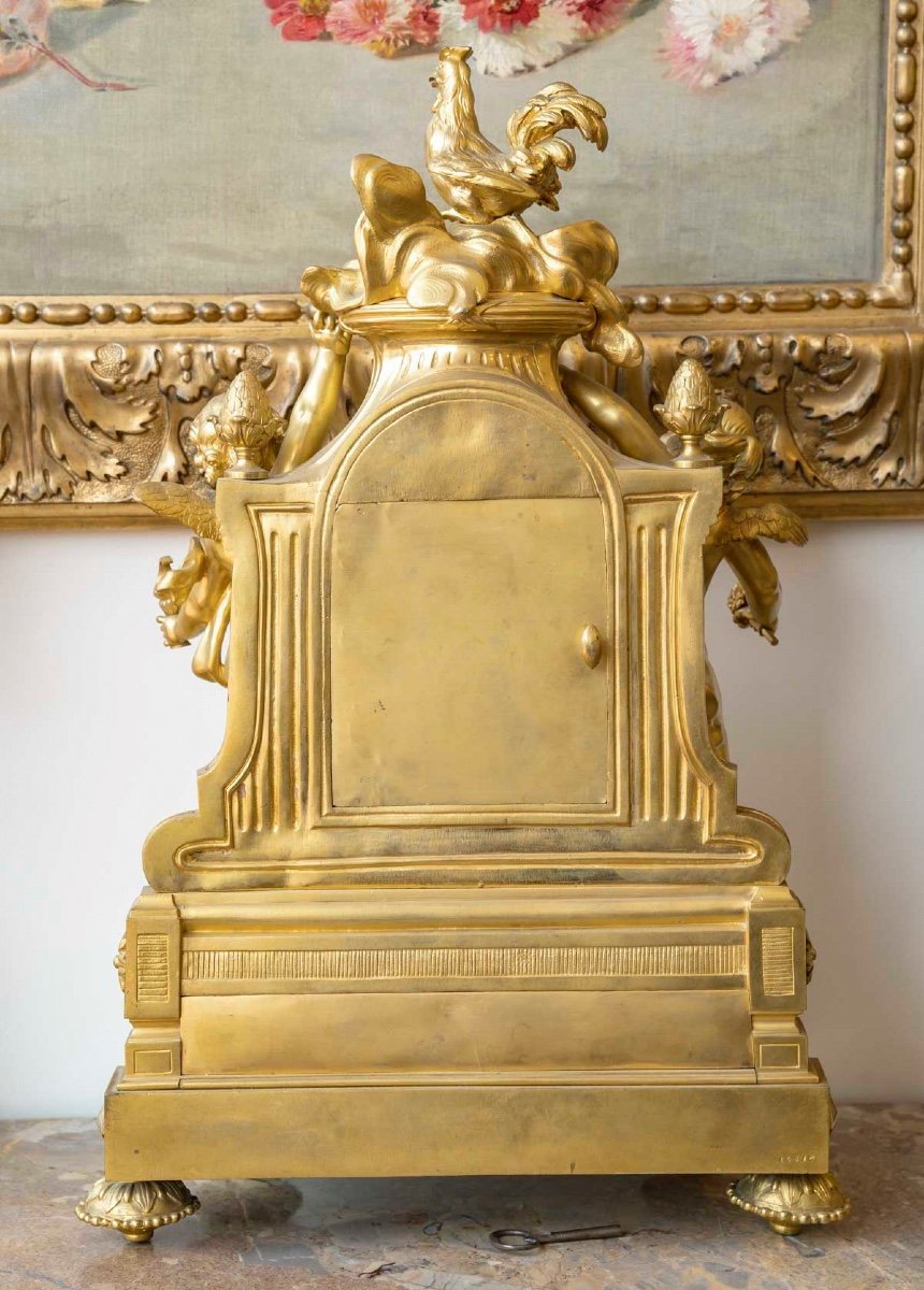 Une pendule au Coq en bronze doré époque XIXe siècle — 5
