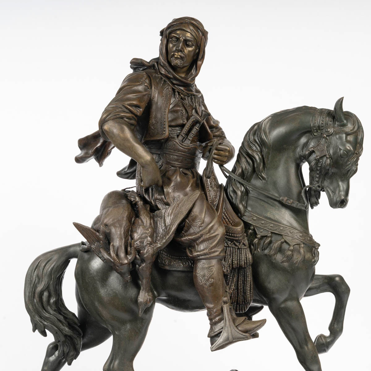 Émile Guillemin et Alfred Barye – Cavalier arabe. fin du XIXe-début du XXe siècle. — 15