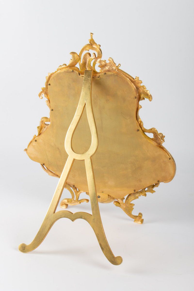 Miroir de table en bronze doré style Louis XV, époque XIXe — 9