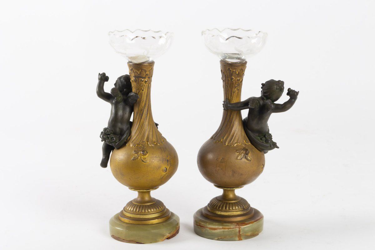 Paire de petits vases Soliflore Napoléon III — 9