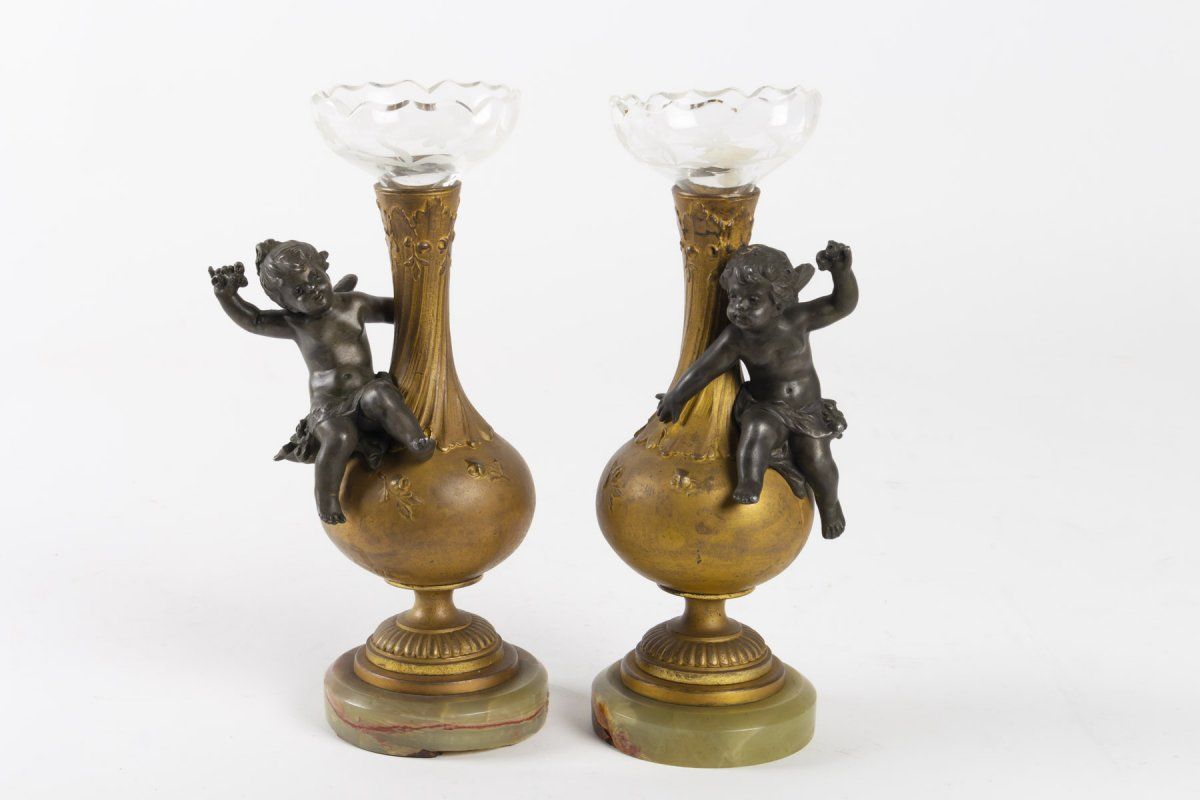 Paire de petits vases Soliflore Napoléon III — 4