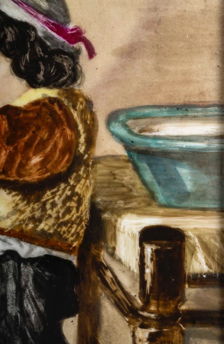 Une paire de tableaux Plaques en porcelaine, Hélène Cahen XIXe siècle — 12