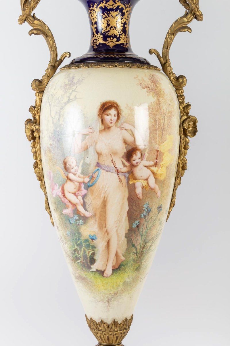 Paire de Très beaux vases en porcelaine de Sèvres XIXe siècle — 6