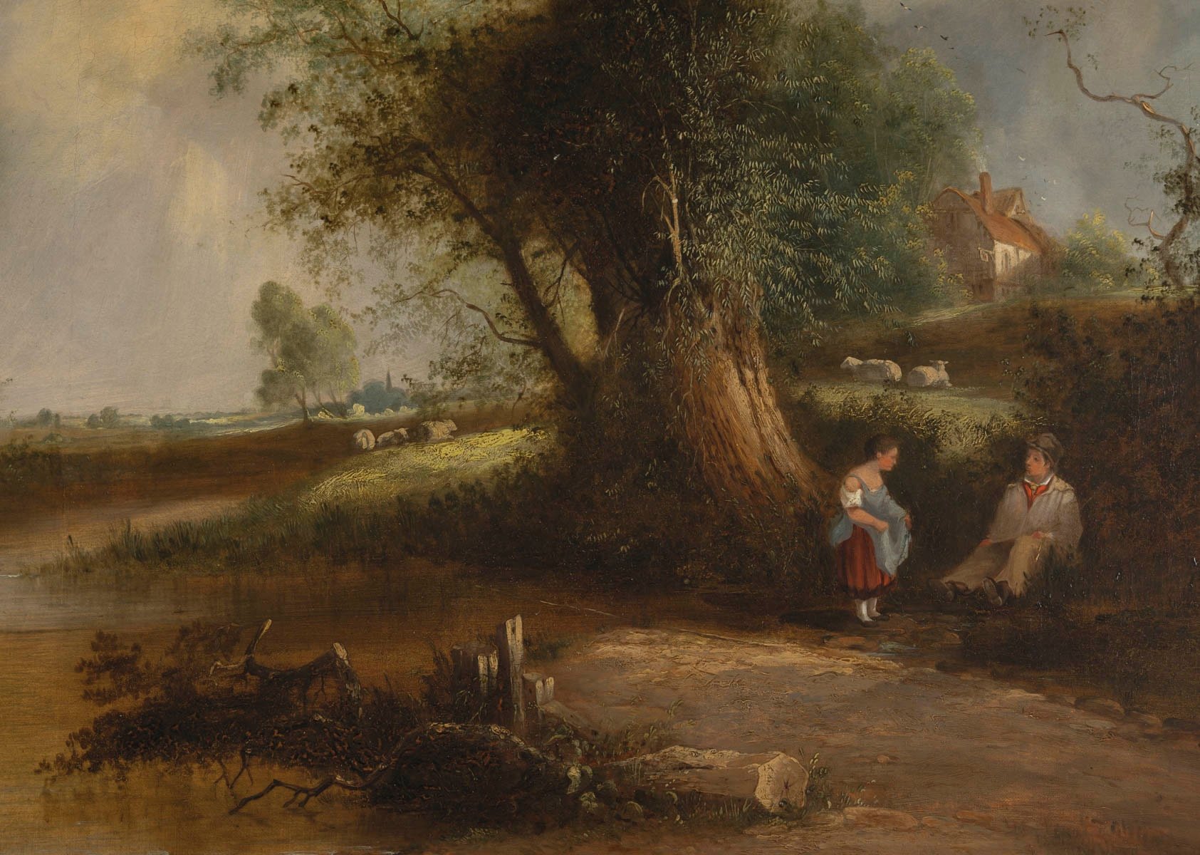 École flamande une paire de tableaux huile sur toile, XIXe siècle — 18