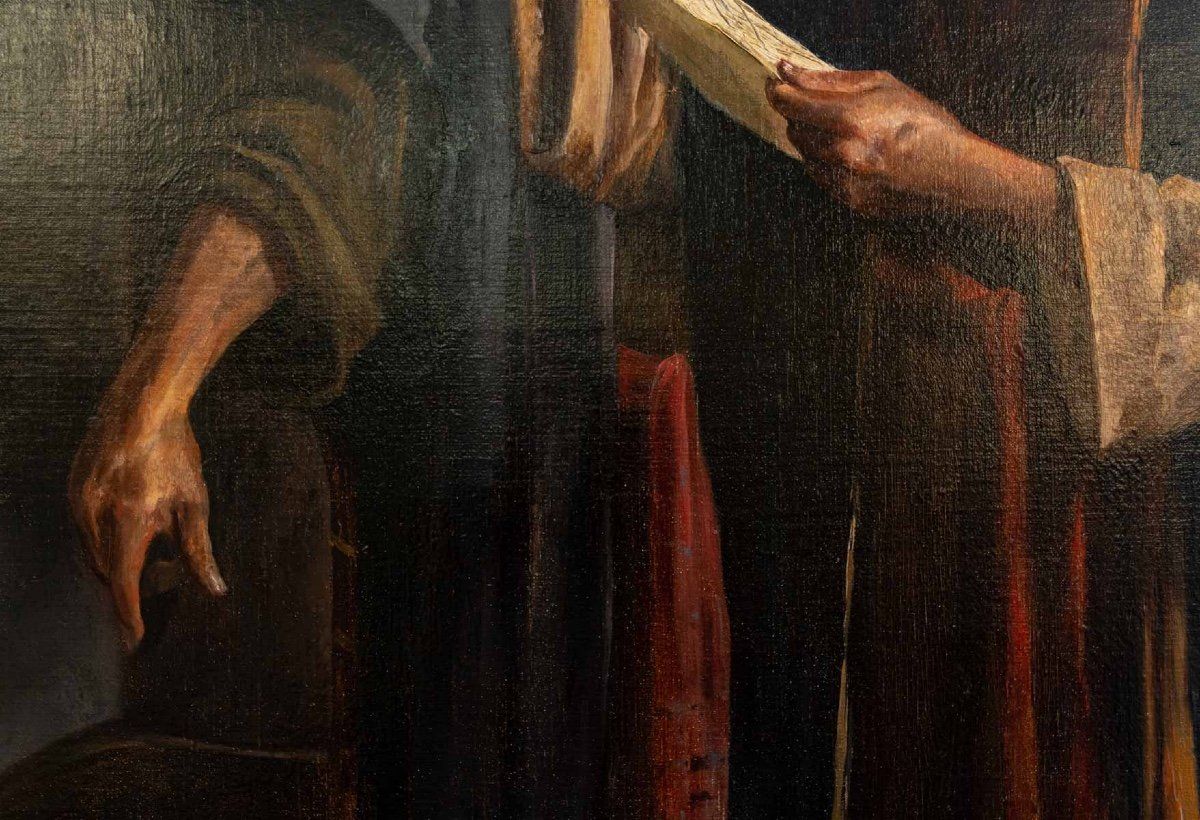 Huile sur toile Orientaliste LORENZO FERRER XIXe siècle — 9