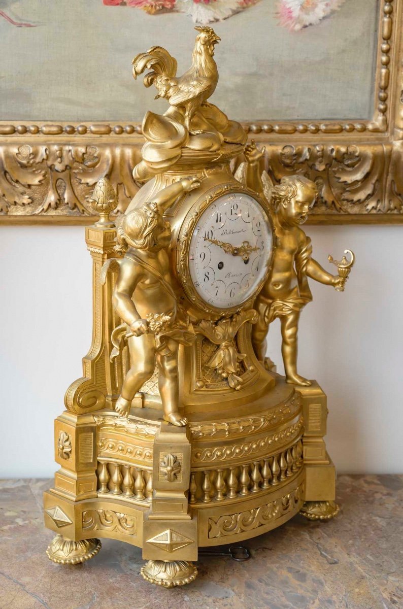 Une pendule au Coq en bronze doré époque XIXe siècle — 3