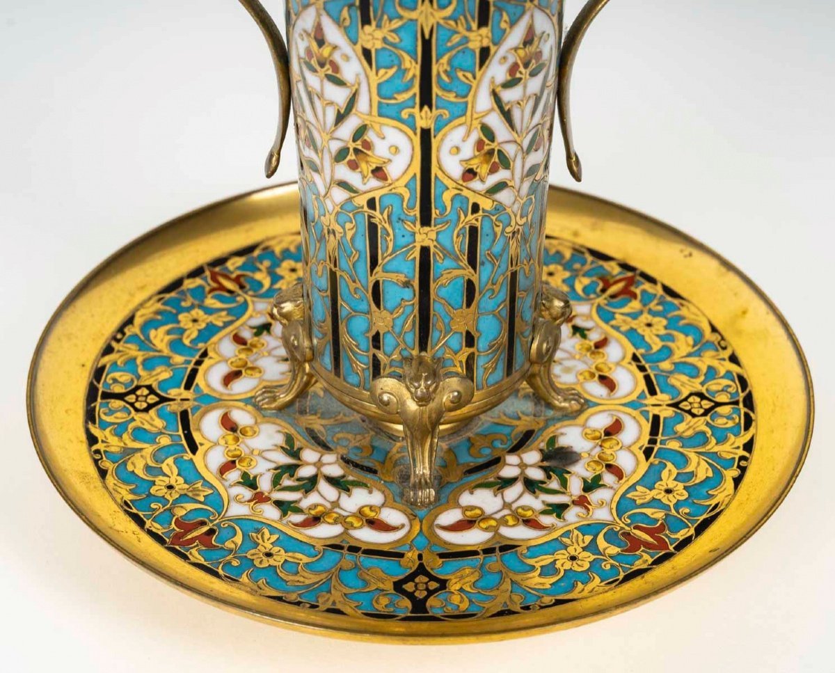 Une coupe en bronze cloisonné F.Barbedienne — 6