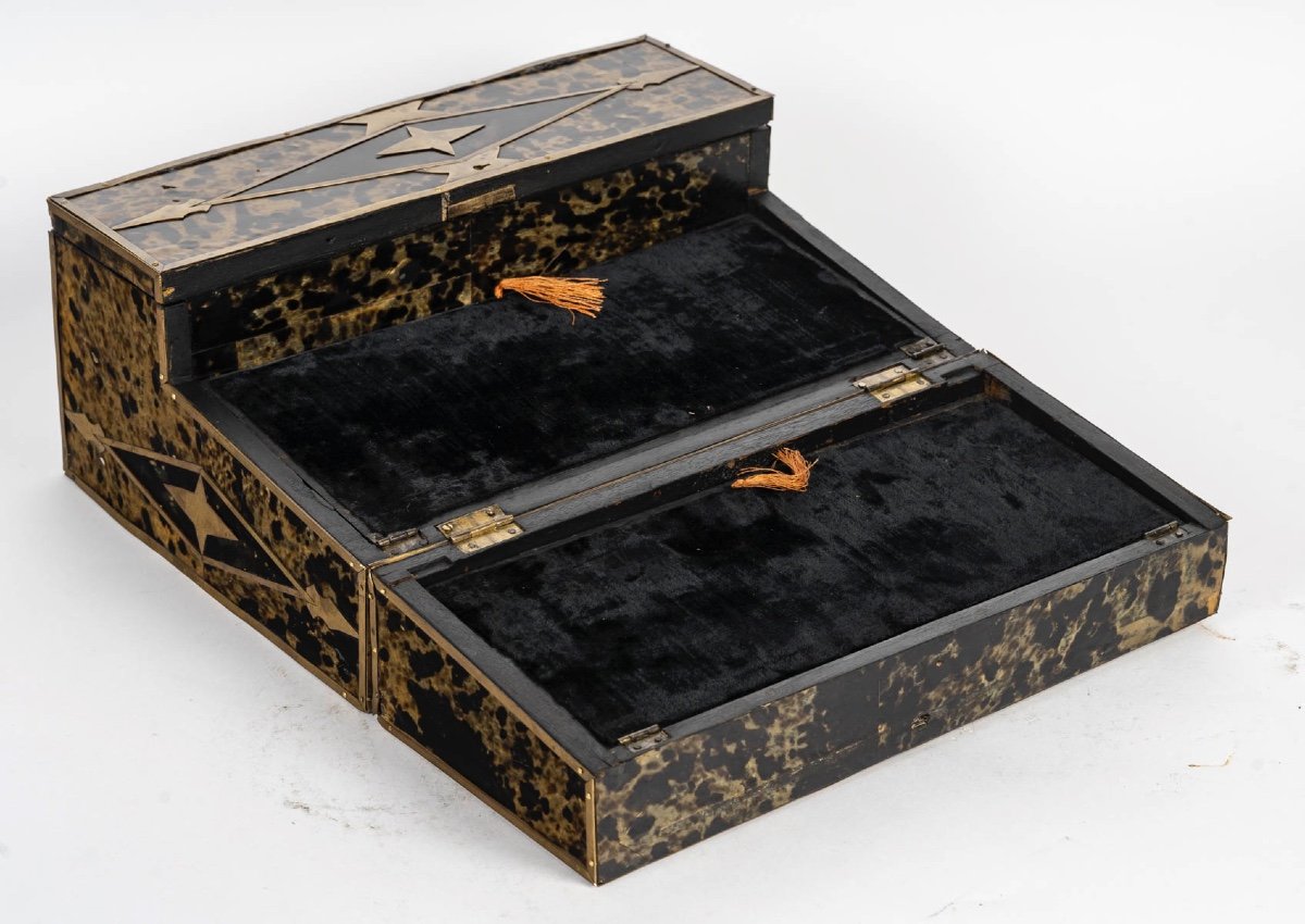 Un secrétaire de voyage en marqueterie boulle, époque Napoléon III — 3