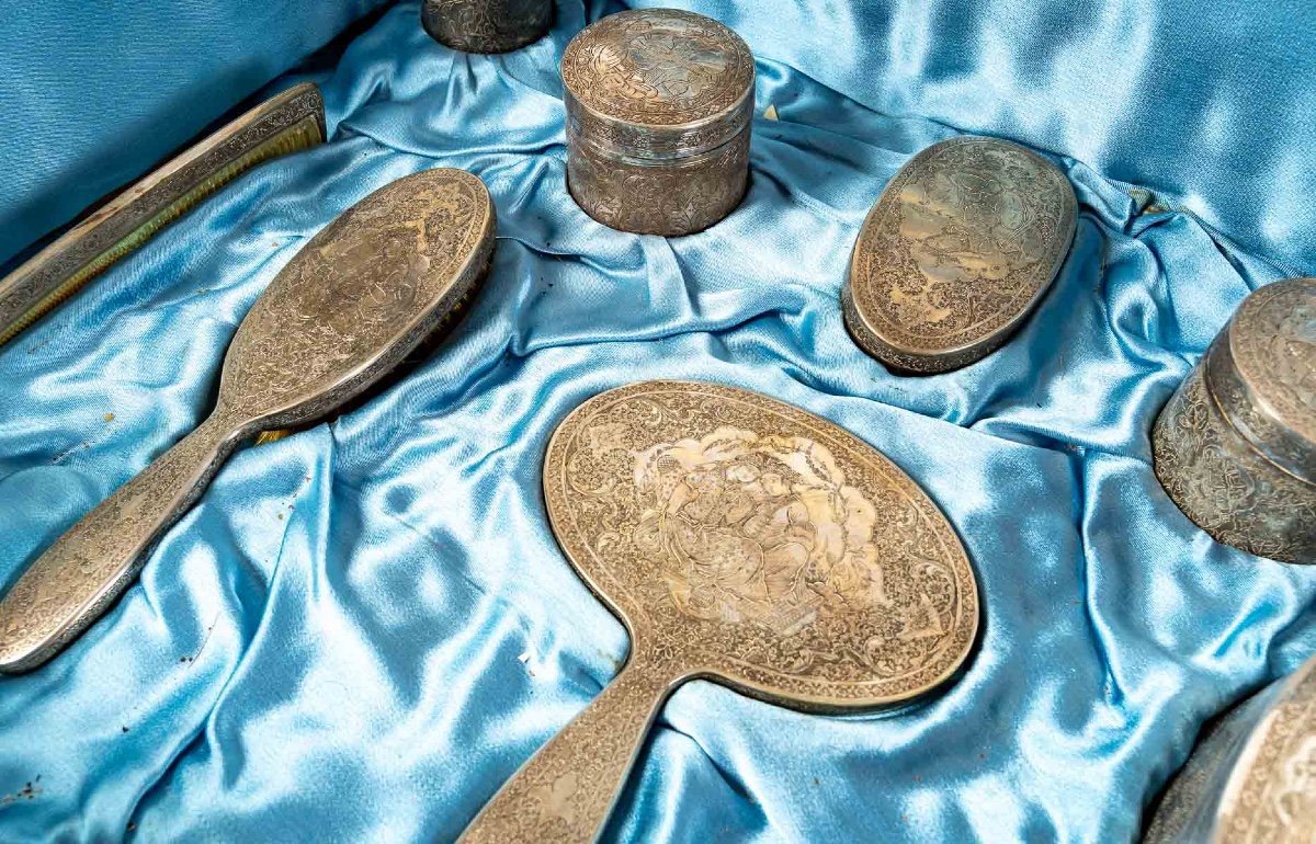 Meuble coffret à nécessaire de Toilette style Syrien fin du XIXe siècle — 9