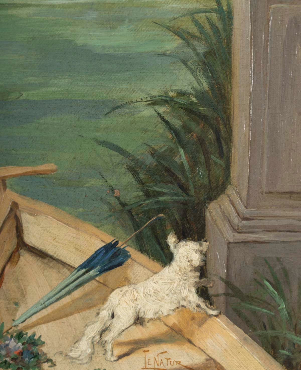 Une paire de tableaux huile sur toile, scène de genre, fin du XIXe siècle — 23