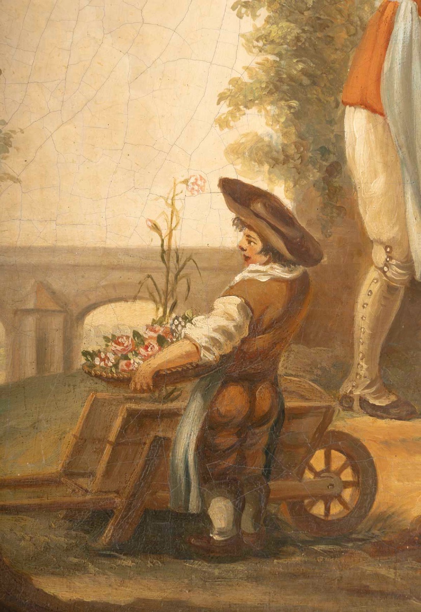 Une paire de tableaux scènes galantes, fin du XIXe siècle — 8