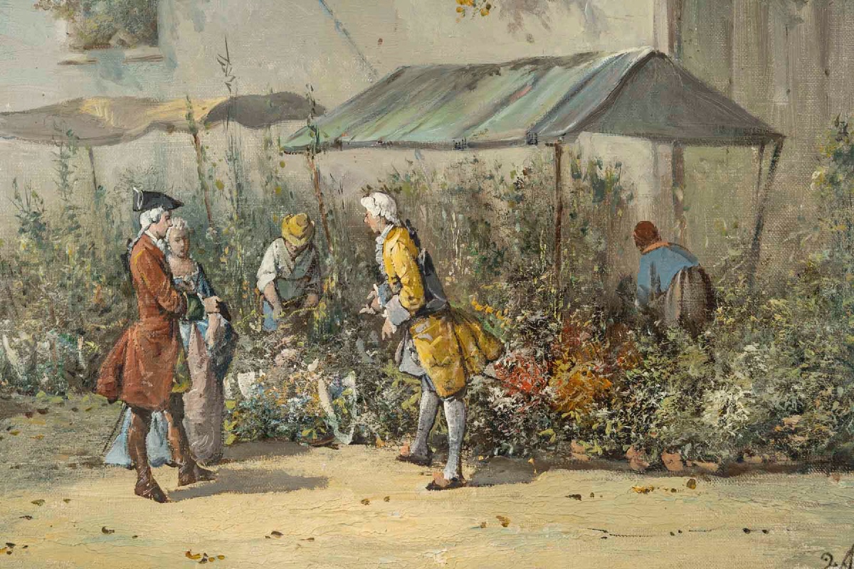 Paire de tableaux huile sur toile, fin du XIXe siècle — 6