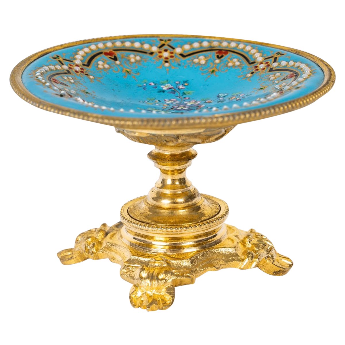 Une belle coupe sur pied miniature en émail, circa 1880 — 2