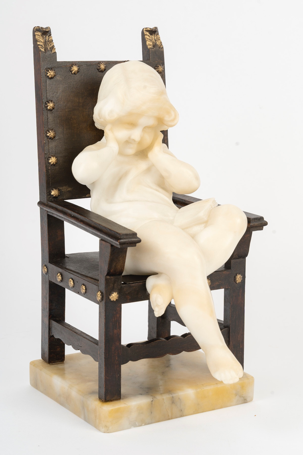 Sculpture en marbre et bronze, époque et style art nouveau — 15