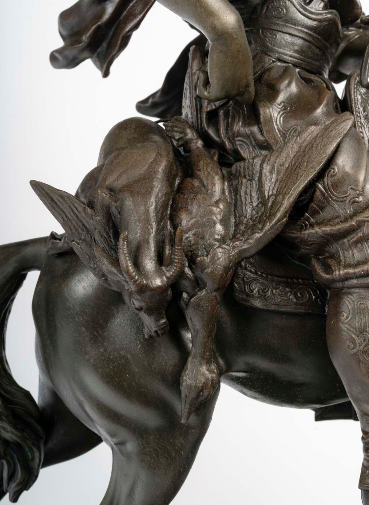 Émile Guillemin et Alfred Barye – Cavalier arabe. fin du XIXe-début du XXe siècle. — 18