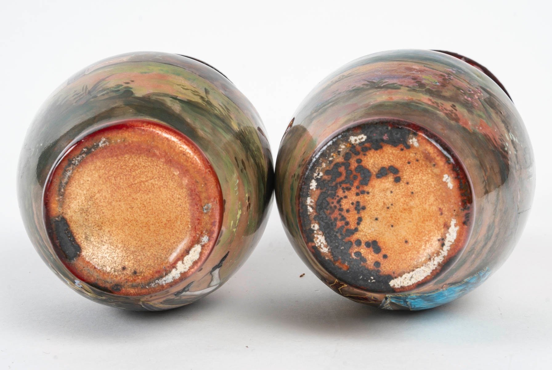 Une paire de vases en émail, fin XIXè siècle — 6