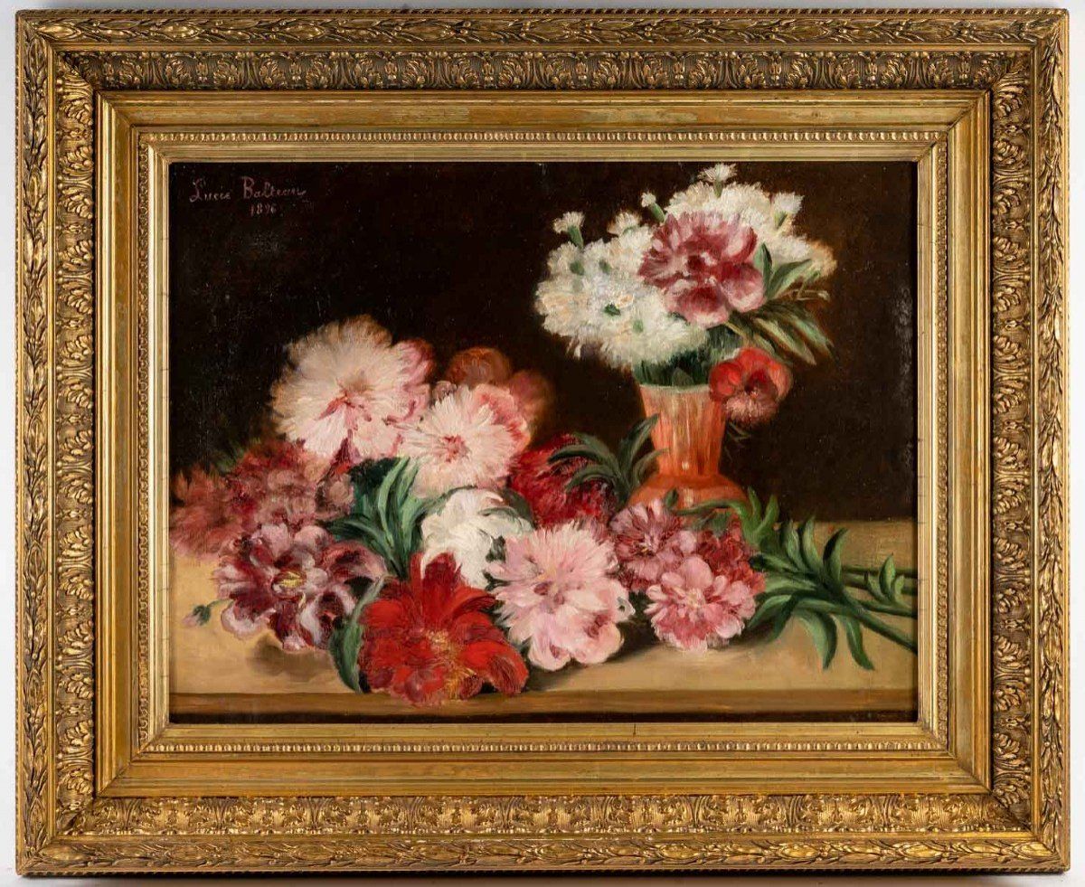 Paire de tableaux fleurs XIXéme siècle — 4