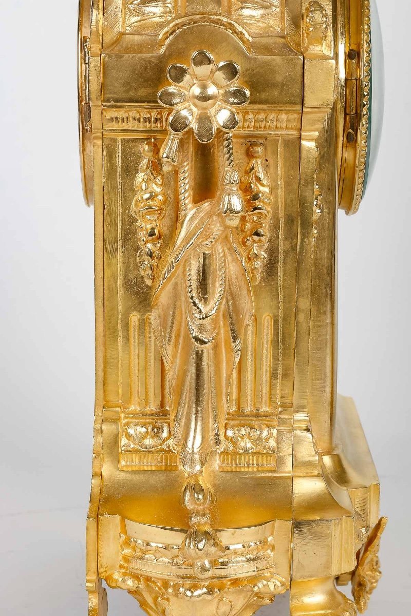 Garniture de Cheminée en bronze doré et émail cloisonné fin du XIXe siècle — 7