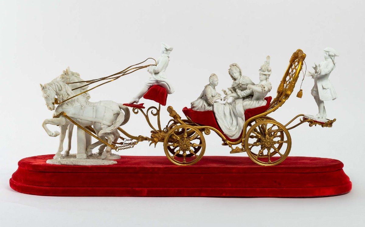 Groupe en biscuit et bronze doré fin du XIXe siècle — 8