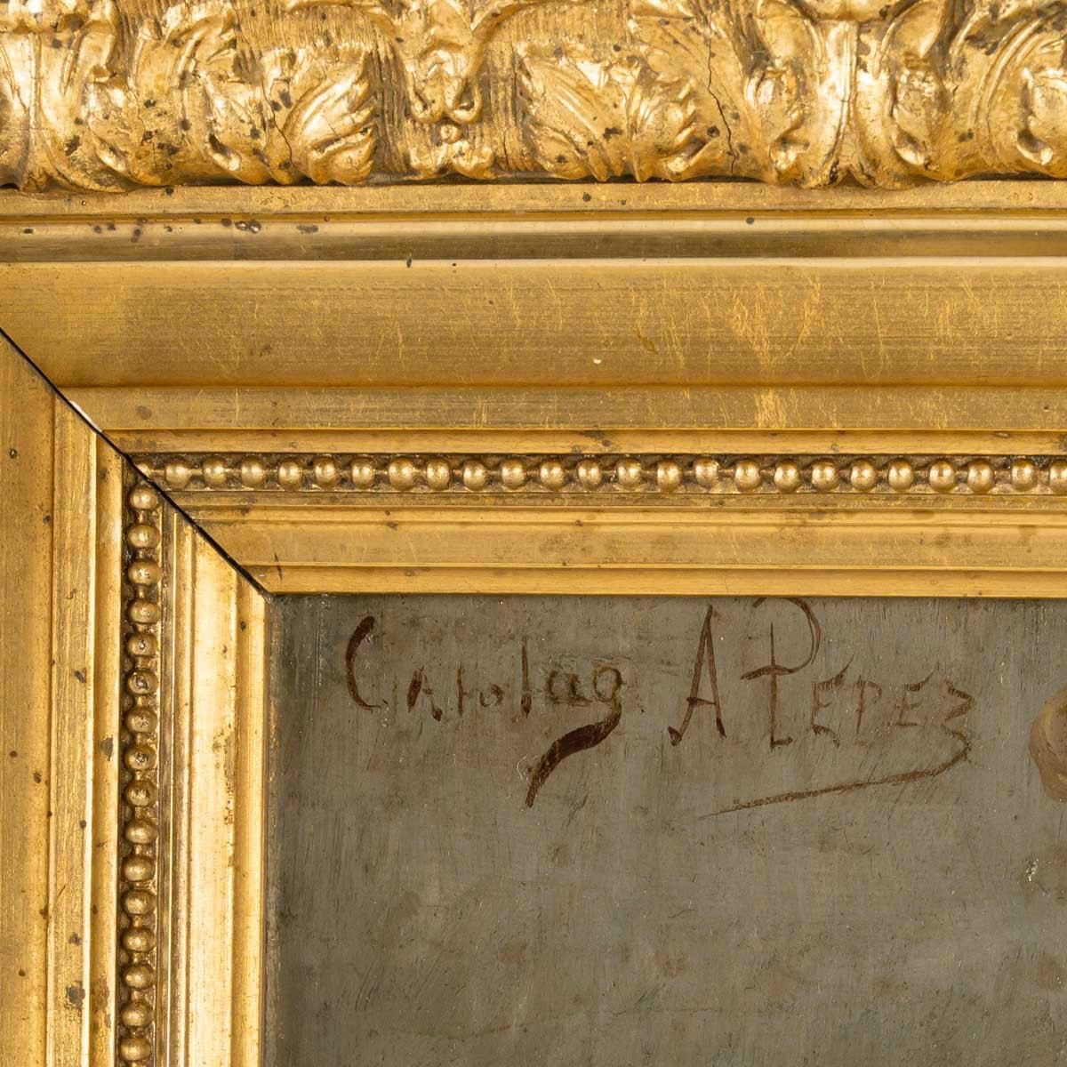 Un tableau de Carlos Alonso Perez, huile sur panneau, début du XXe siècle — 7