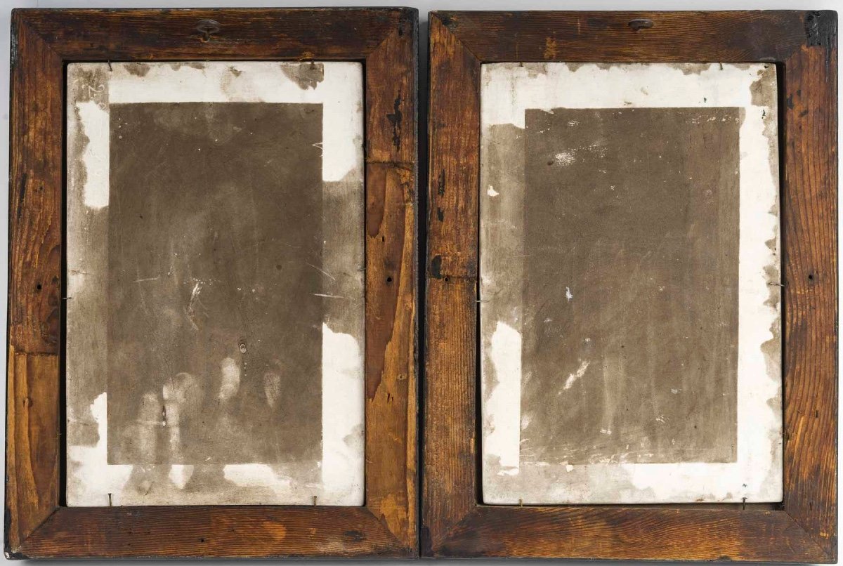 Une paire de tableaux Plaques en porcelaine, Hélène Cahen XIXe siècle — 5