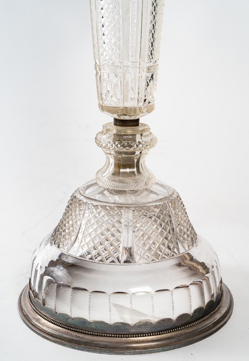 Lampe en Argent et cristal fin du XIXe siècle — 6