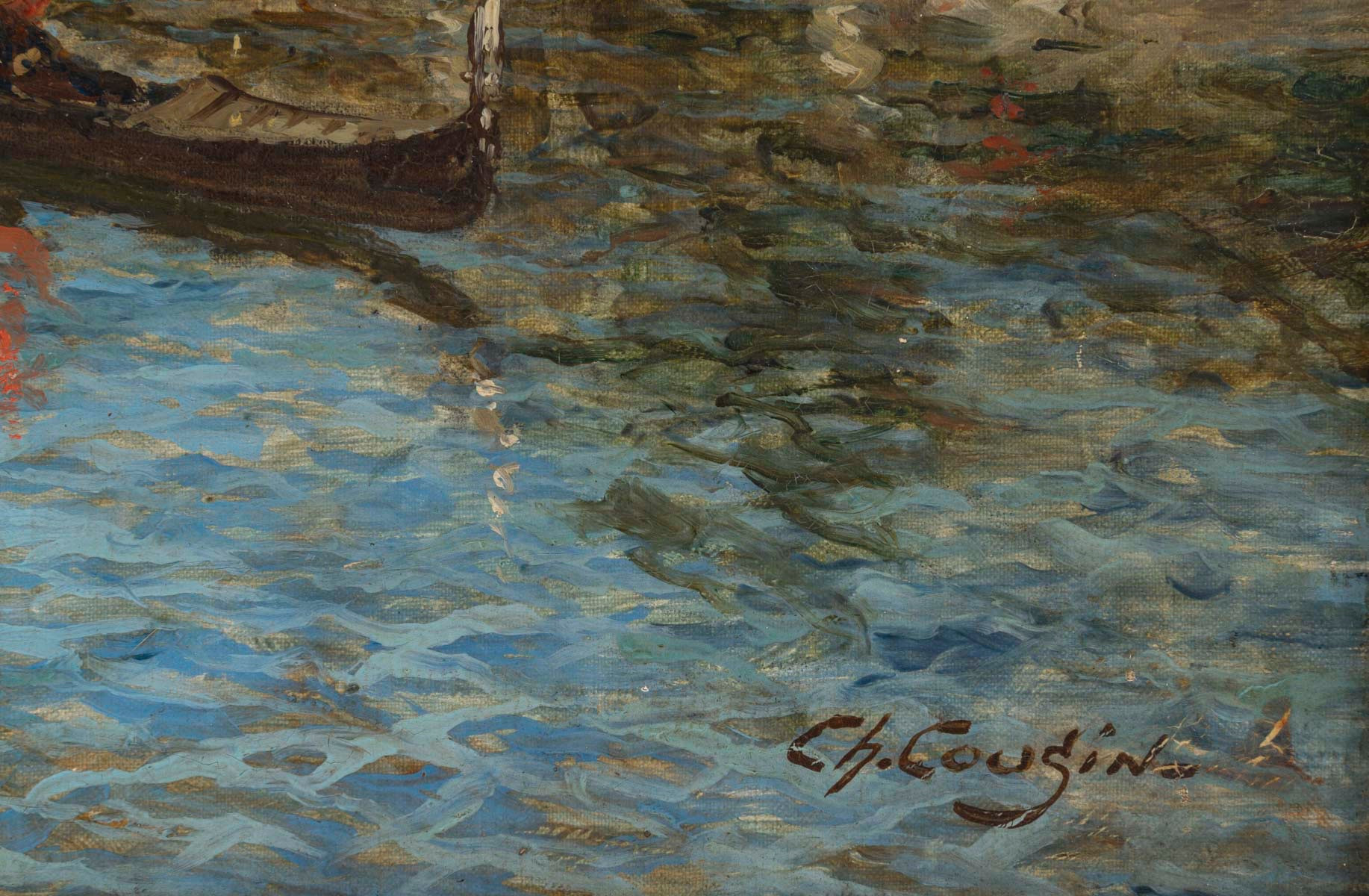 Vue de Venise – signée Cousin (peintre français), XIXe siècle — 15
