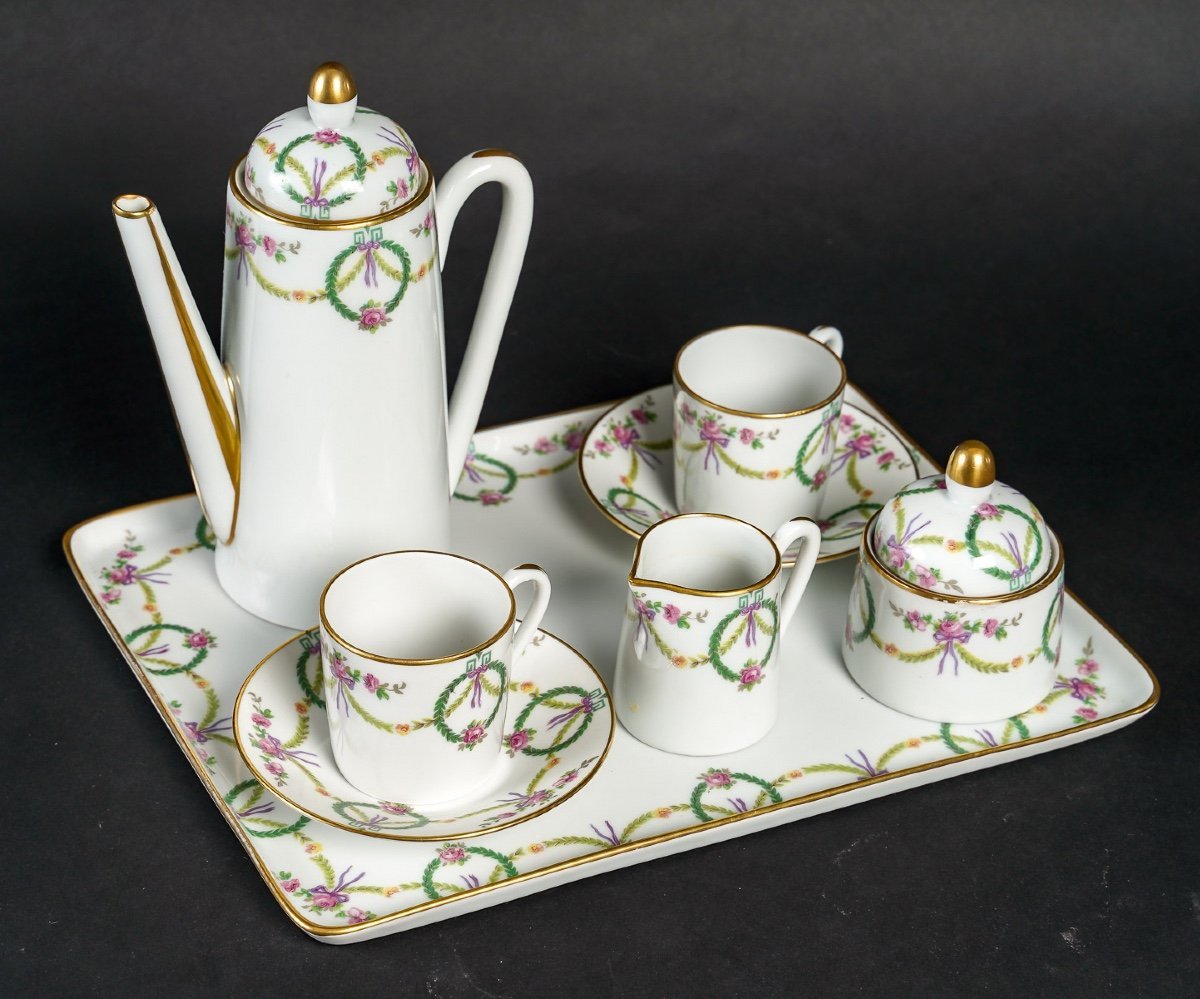 Service thé et café tête à tête en porcelaine de Limoges — 3