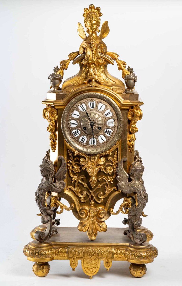Pendule en bronze doré fin 19eme siècle — 11