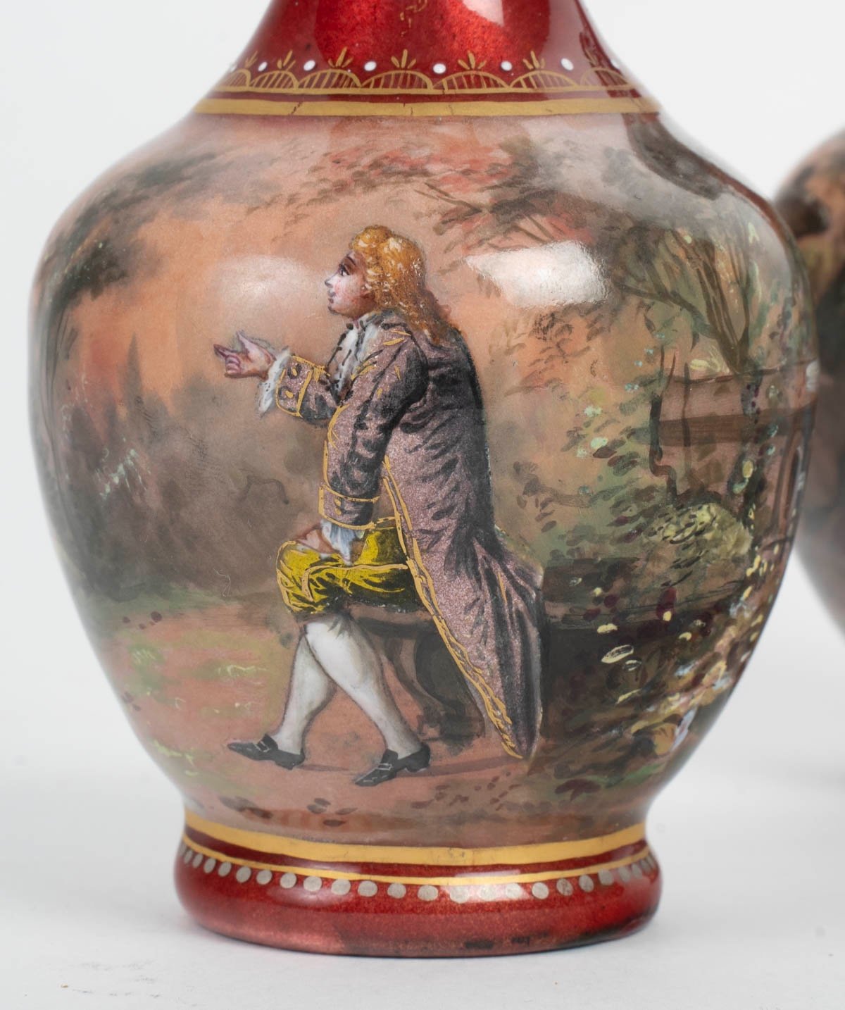 Une paire de vases en émail, fin XIXè siècle — 7