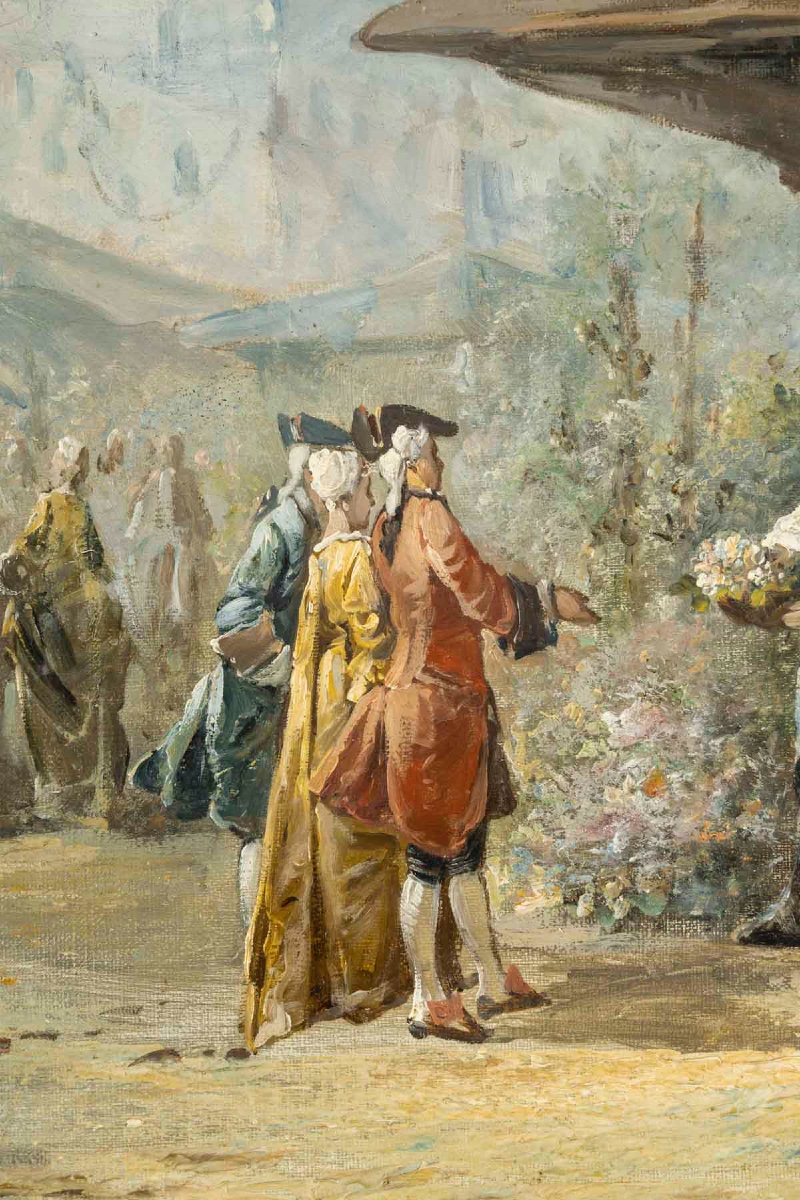 Paire de tableaux huile sur toile, fin du XIXe siècle — 11