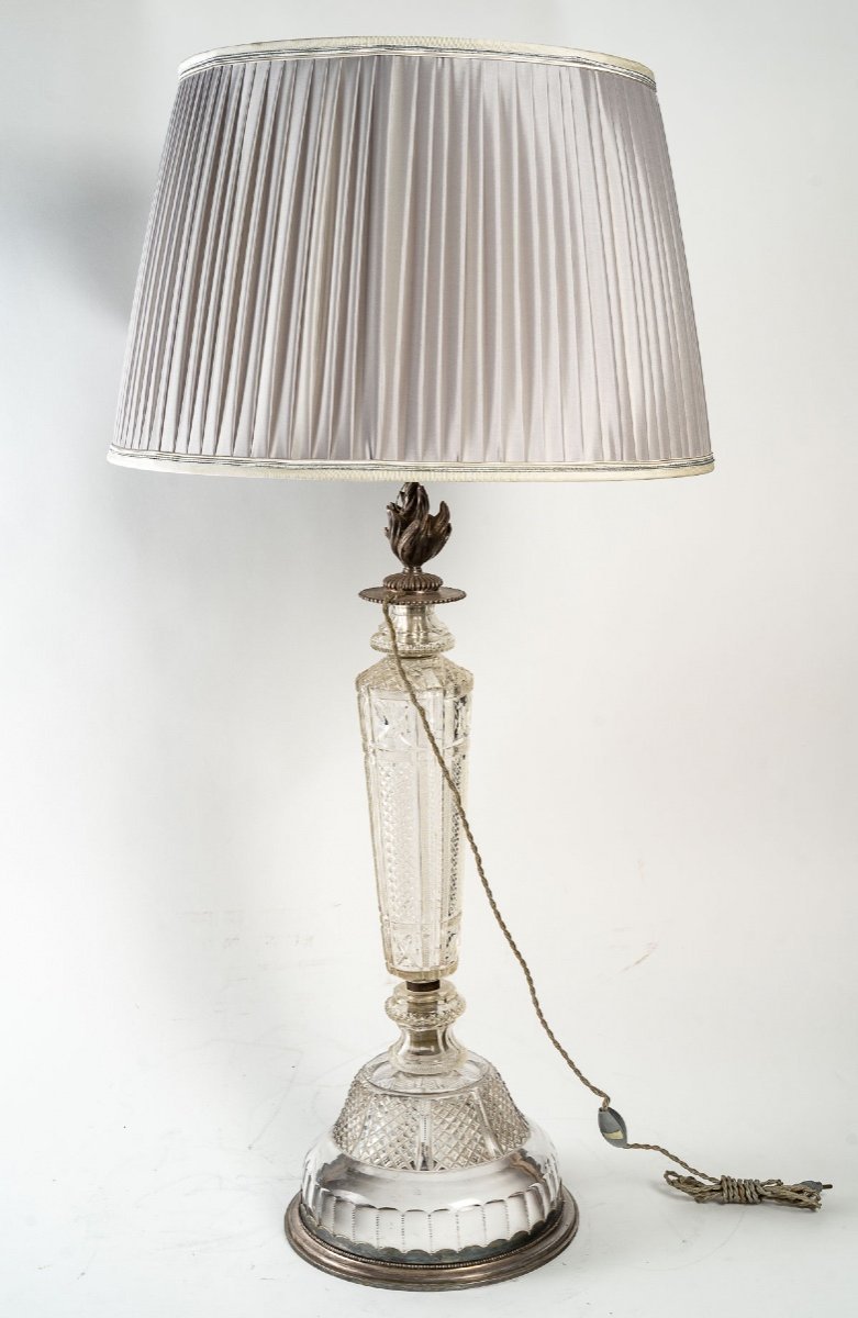 Lampe en Argent et cristal fin du XIXe siècle — 5