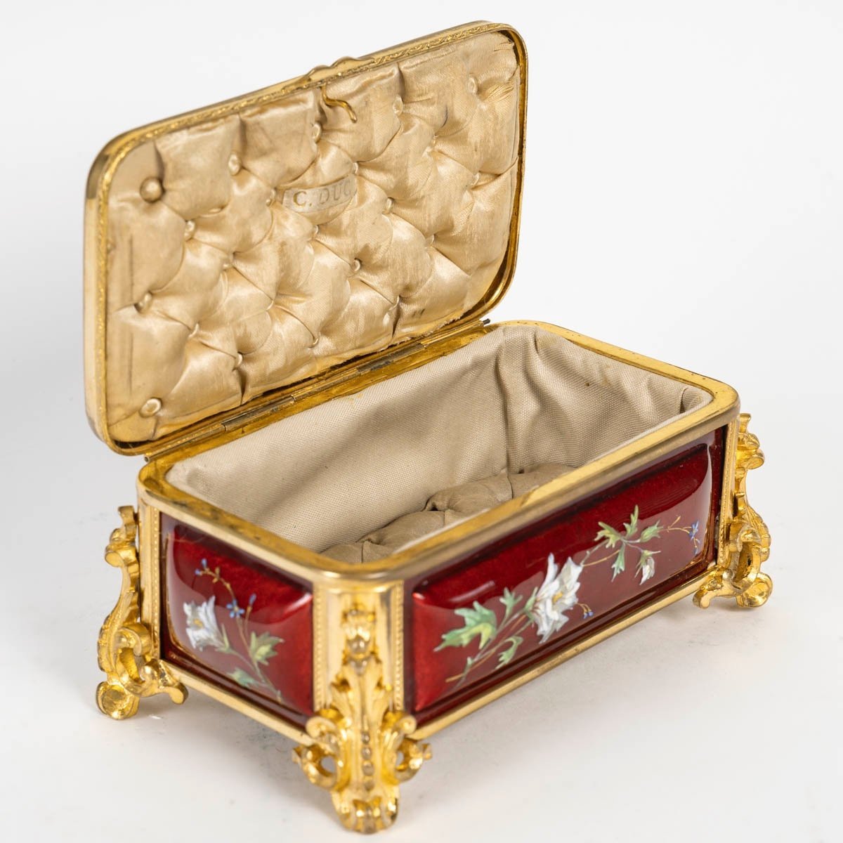 Coffret à bijoux en émail de Limoges et bronze doré, vers 1900 — 17