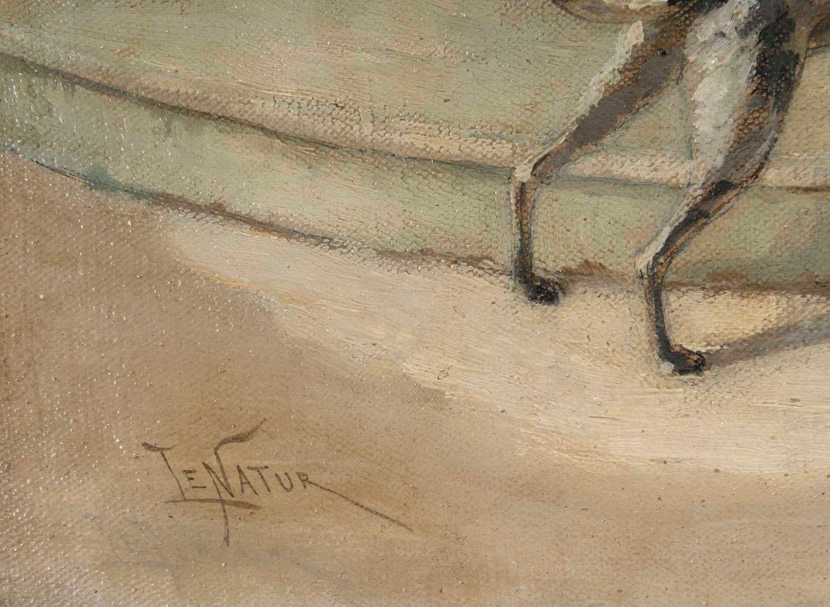 Une paire de tableaux huile sur toile, scène de genre, fin du XIXe siècle — 18