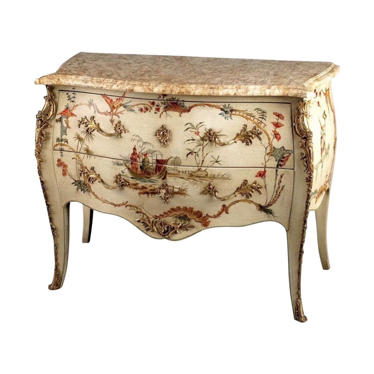 Commode en Laque de style Louis XV fin du XIXe siècle — 2