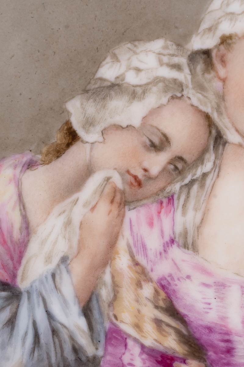 Plaque en porcelaine encadrée, fin du XIXe siècle — 10