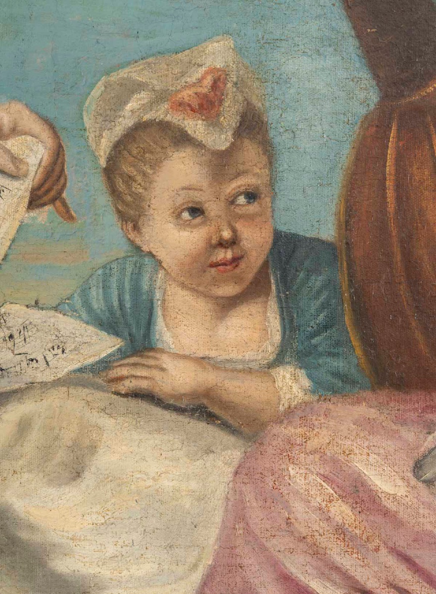 École du XIXe siècle, dans le goût de Jean-Antoine Watteau (1684–1721) le Concert — 10