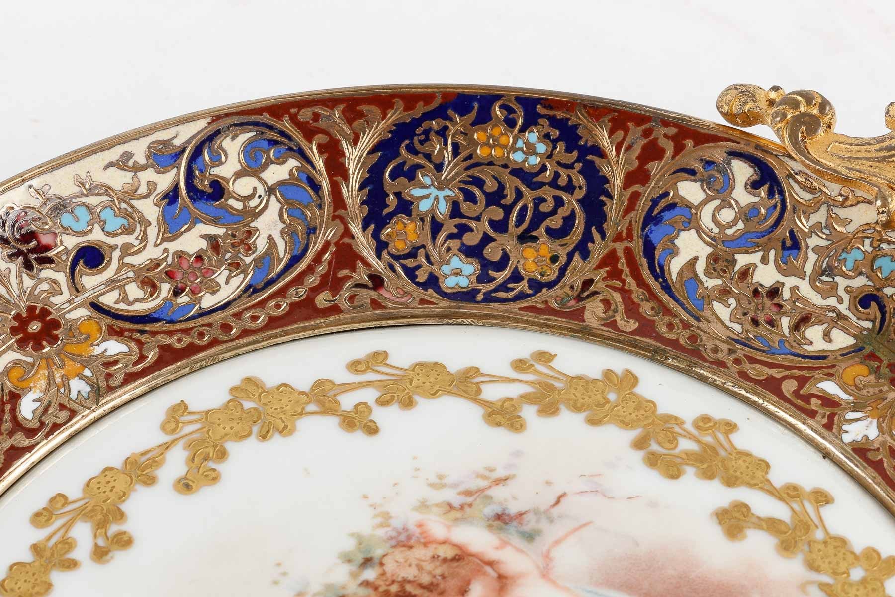 Belle coupe en bronze et émail cloisonné fin du XIXe siècle — 5