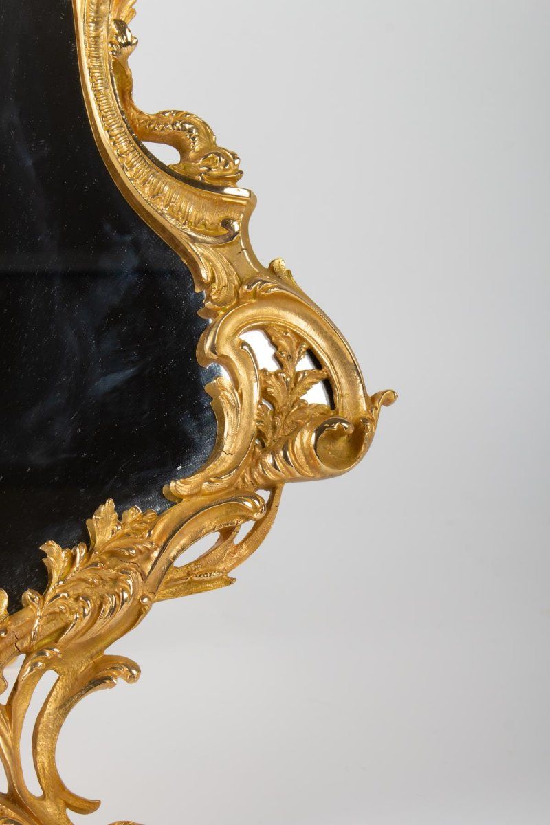 Miroir de table en bronze doré style Louis XV, époque XIXe — 6
