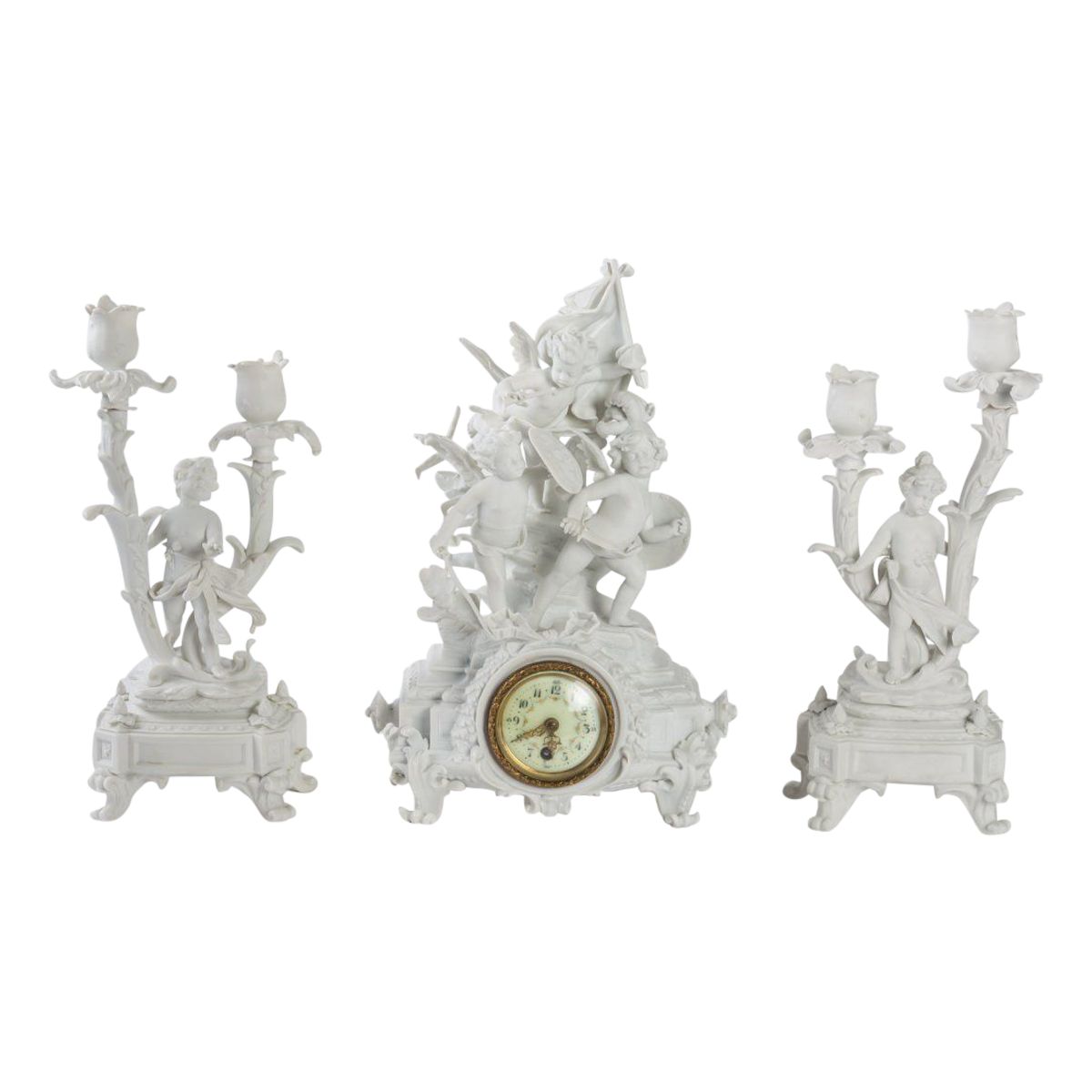 Garniture de Cheminée en biscuit de Sèvres, XIXe — 2