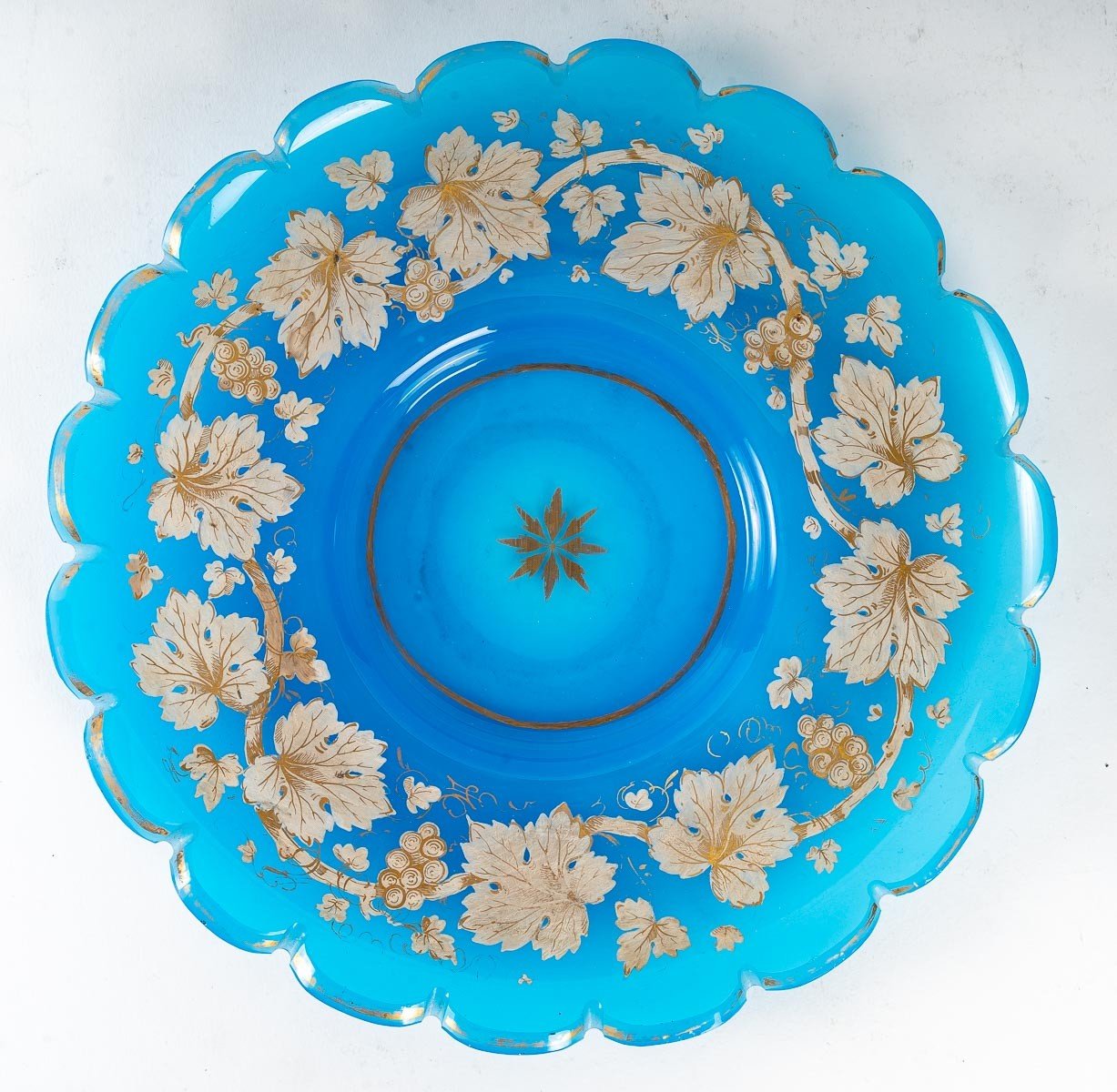 Service à eau en opaline bleu fin du XIXe siècle — 7