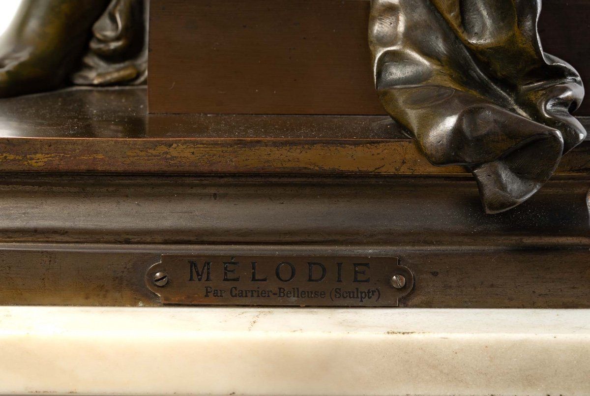 Figure en bronze Melodie d'Albert Ernest Carrier Belleuse — 9