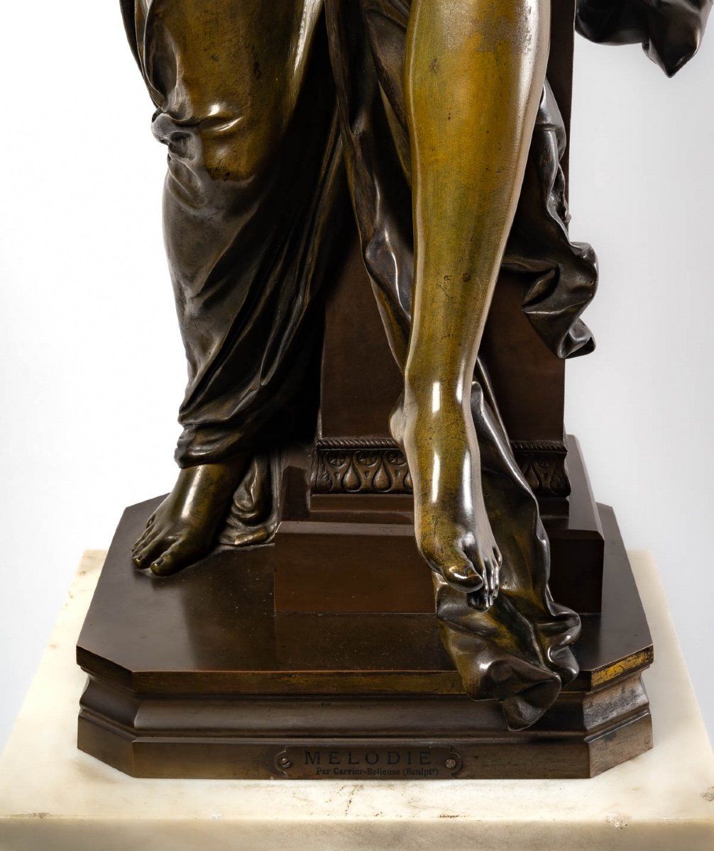 Figure en bronze Melodie d'Albert Ernest Carrier Belleuse — 8