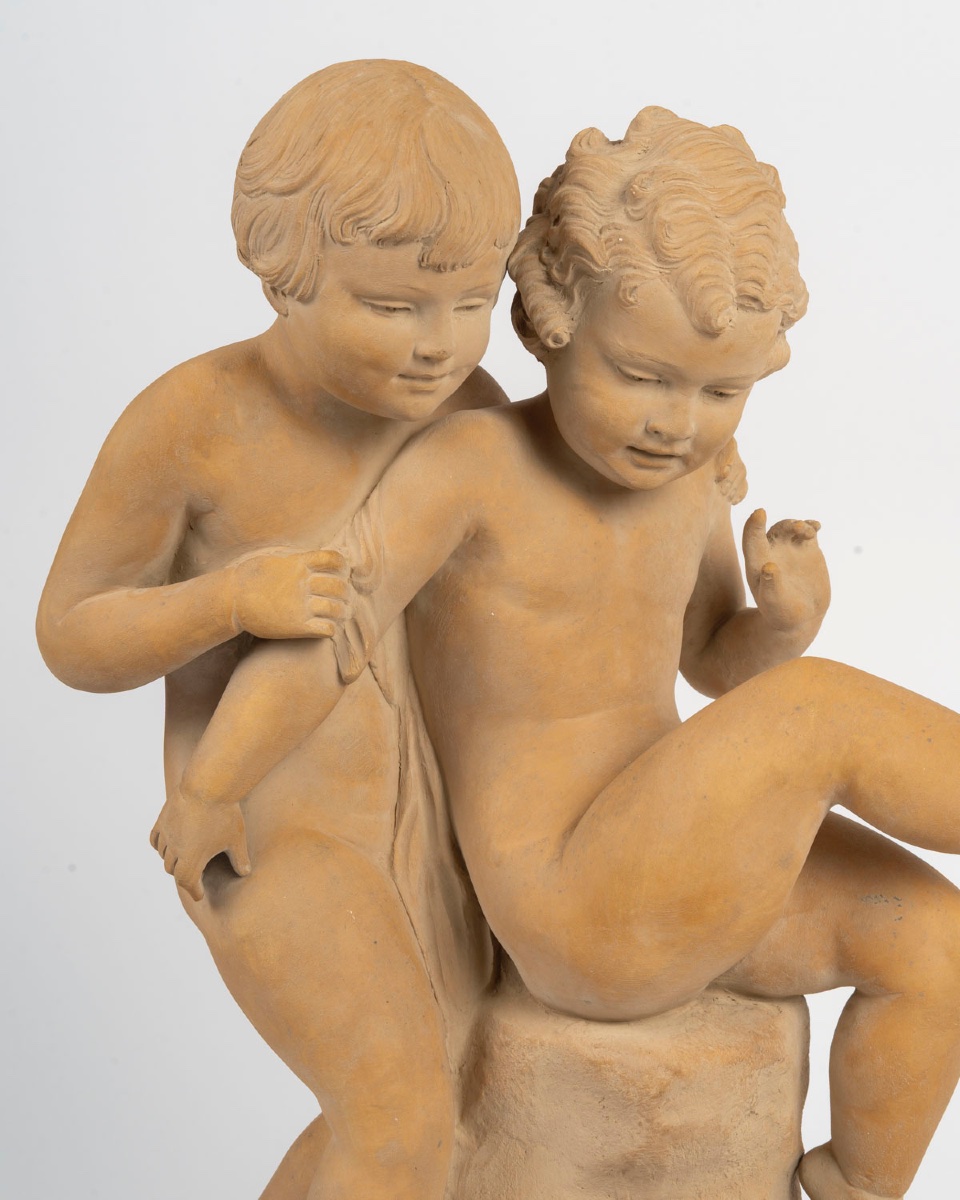 Une sculpture en terre cuite, E BARYER fin du XIXe siècle — 3