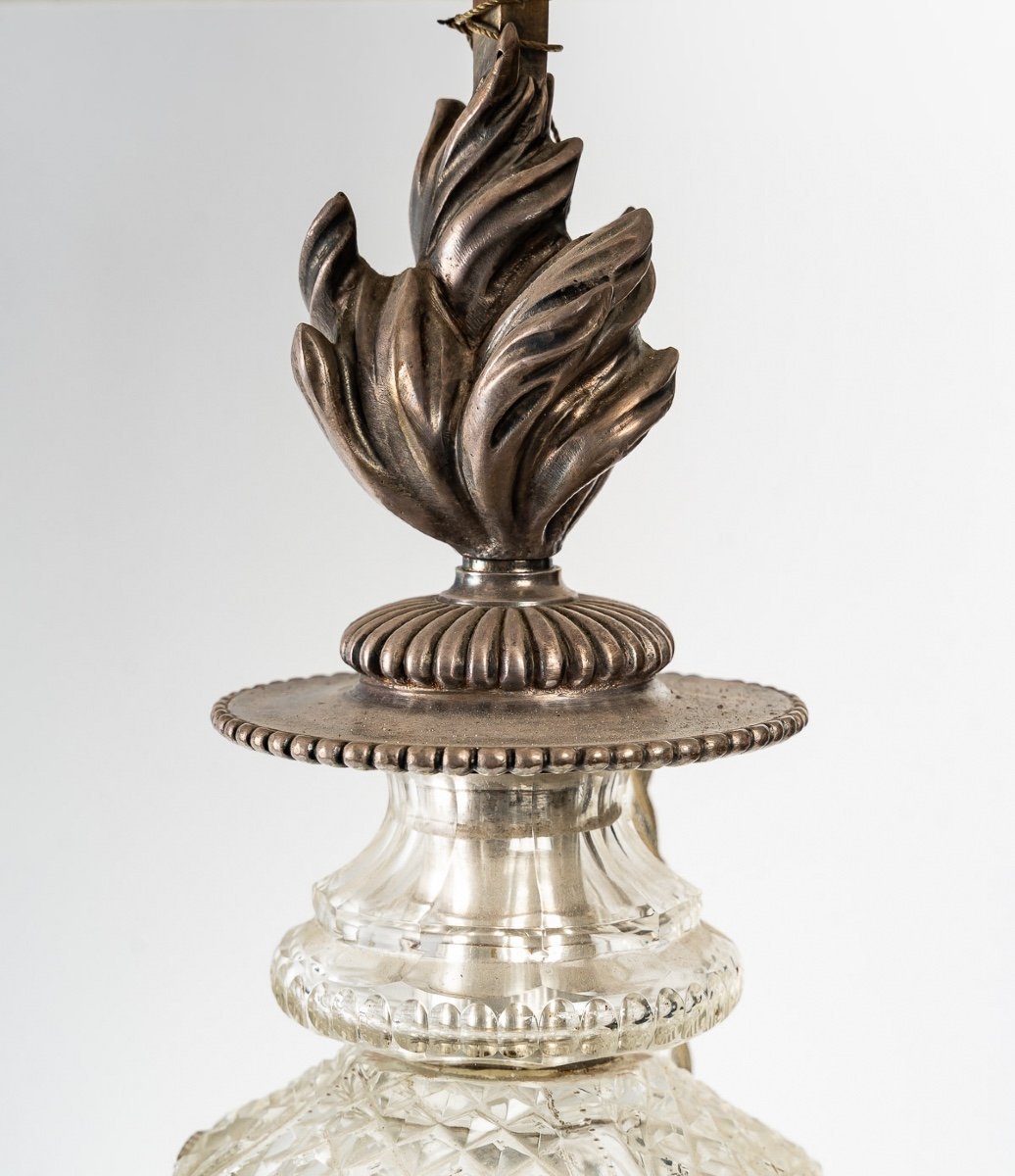 Lampe en Argent et cristal fin du XIXe siècle — 9