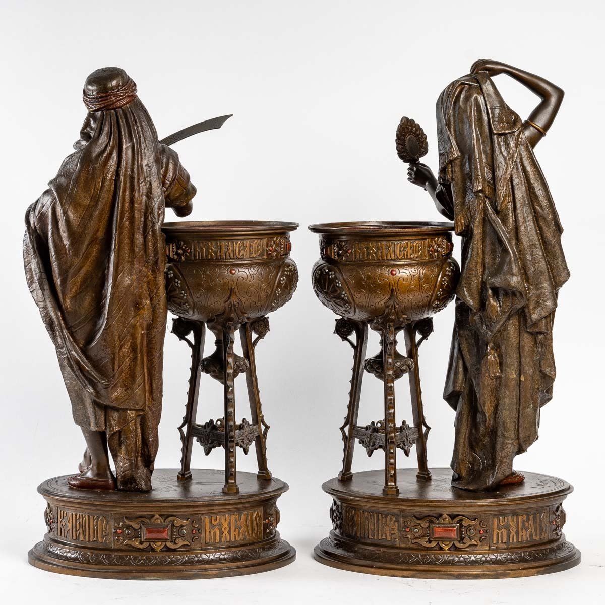 Paire de sculptures Orientalistes signés Louis Hottot — 4