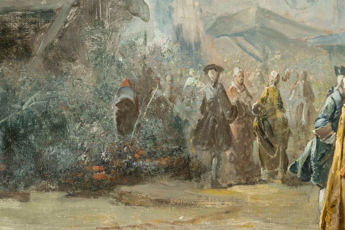 Paire de tableaux huile sur toile, fin du XIXe siècle — 10
