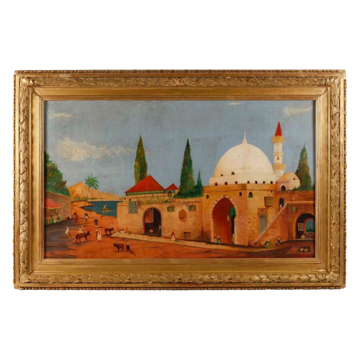 Huile sur toile Orientaliste Encadré XXe siècle — 2