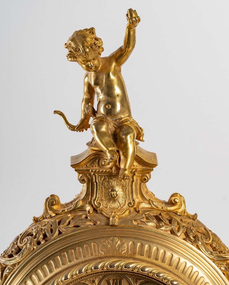 Une Garniture de Cheminée en bronze doré XIXe siècle — 6